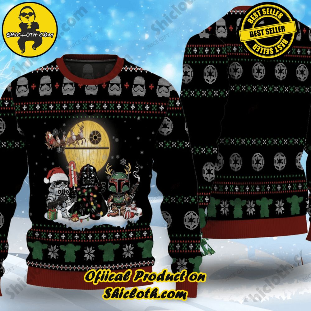 Best Seller Wrap Up in Style: Shicloth's Enchanting Christmas Sweater Collection 43 Star Wars Christmas Ugly Sweater