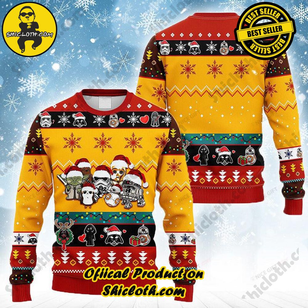 Wrap Up in Style: Shicloth's Enchanting Christmas Sweater Collection 38 Star Wars Darth Vader Christmas Ugly Sweater Version 5