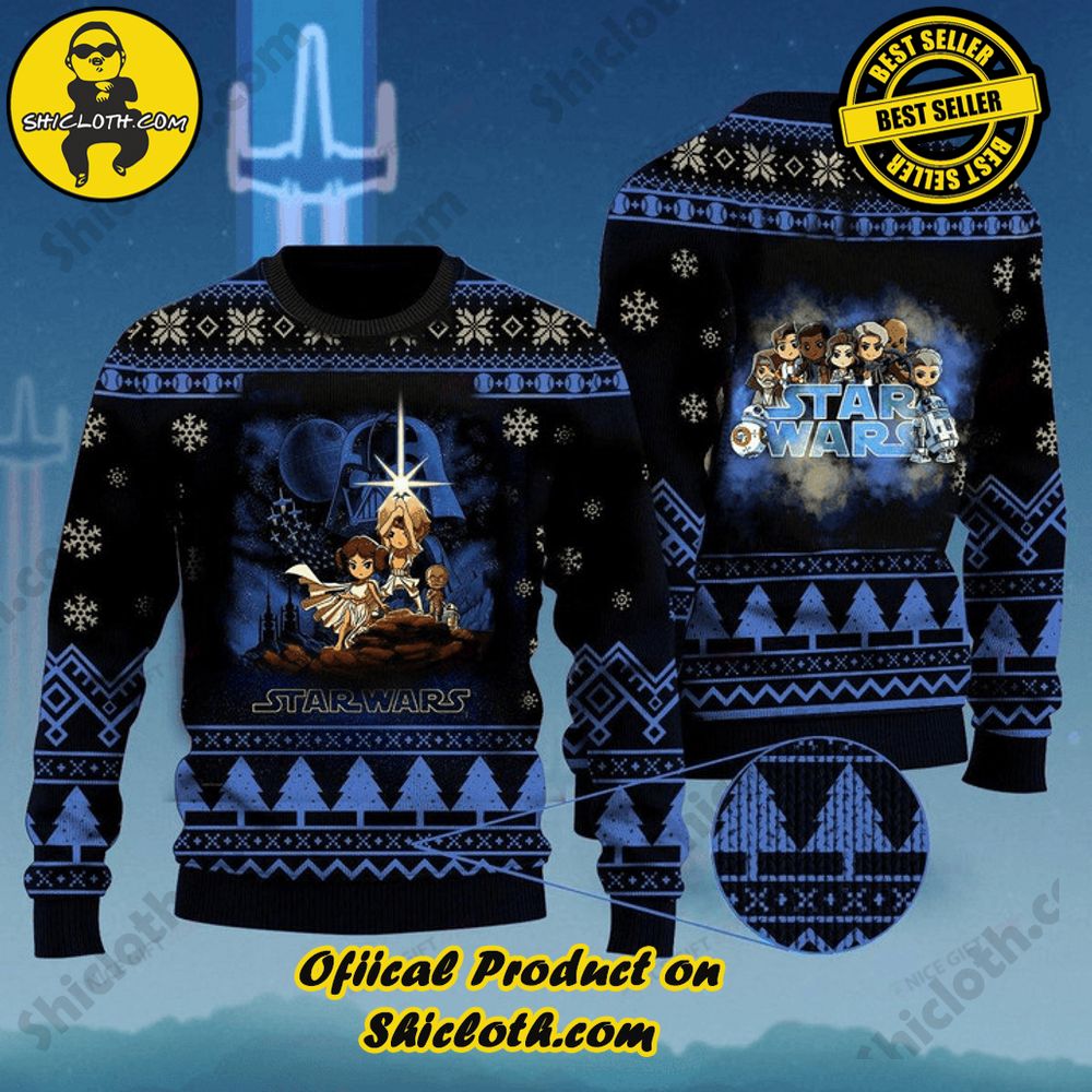 Wrap Up in Style: Shicloth's Enchanting Christmas Sweater Collection 39 Star Wars Darth Vader Christmas Ugly Sweater Version 6
