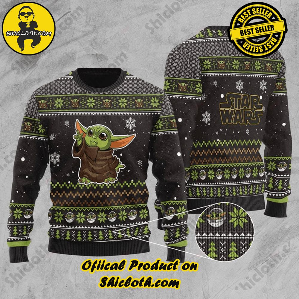 Wrap Up in Style: Shicloth's Enchanting Christmas Sweater Collection 43 Star Wars Grogu Christmas Ugly Sweater