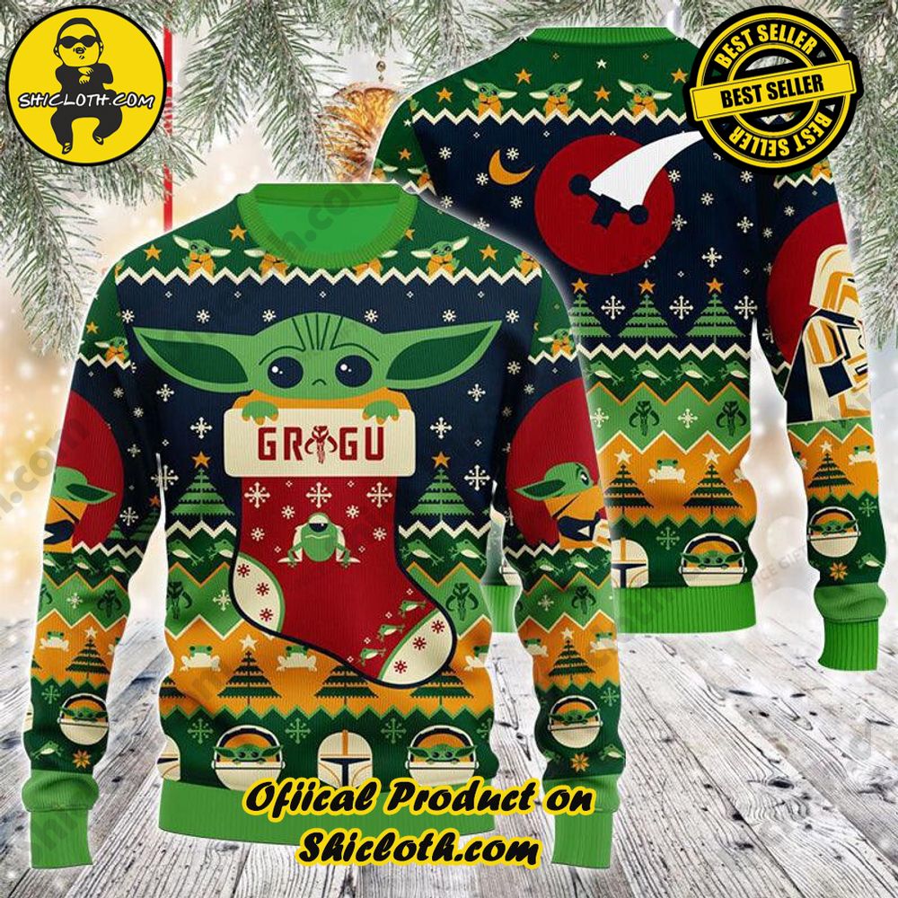 Best Seller Wrap Up in Style: Shicloth's Enchanting Christmas Sweater Collection 100 Star Wars Grogu Christmas Ugly Sweater