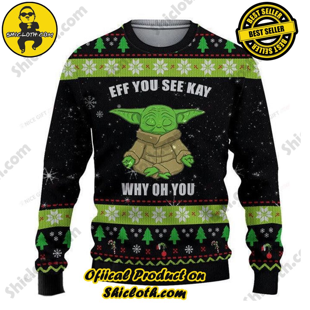 Wrap Up in Style: Shicloth's Enchanting Christmas Sweater Collection 47 Star Wars The Santalorian Christmas Ugly Sweater Version 2