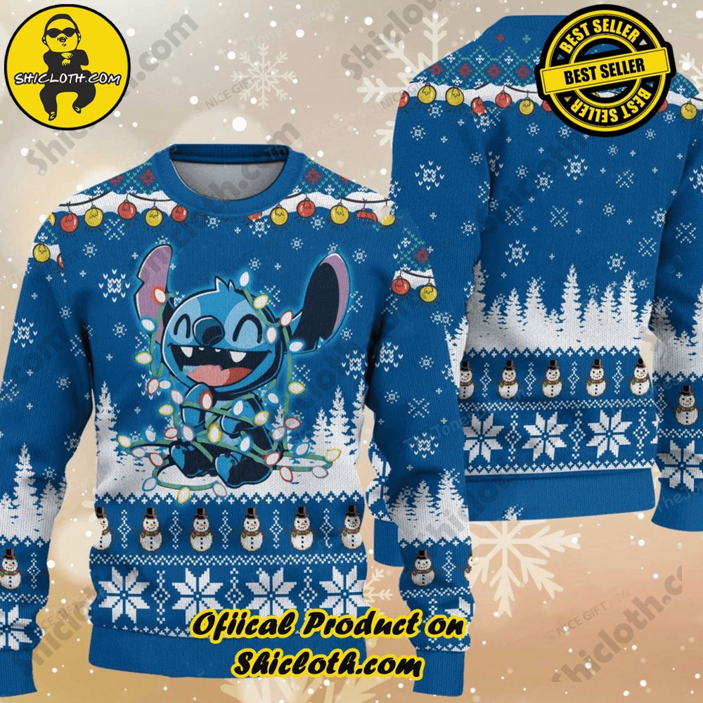 Best Seller Wrap Up in Style: Shicloth's Enchanting Christmas Sweater Collection 45 Stitch Christmas Ugly Sweater Version 2
