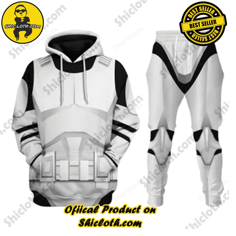 Unveiling the Stellar Collection of Star Wars Outfit Costumes by Shiclothshop 25 Stormtrooper Costume Hoodie Sweatshirt T-Shirt Sweatpants