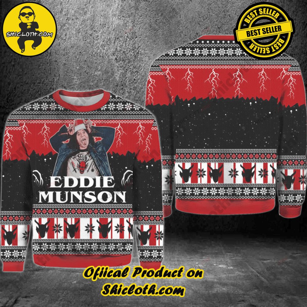 Hot Trending Wrap Up in Style: Shicloth's Enchanting Christmas Sweater Collection 139 Stranger Things Eddie Munson Christmas Ugly Sweater Version 2