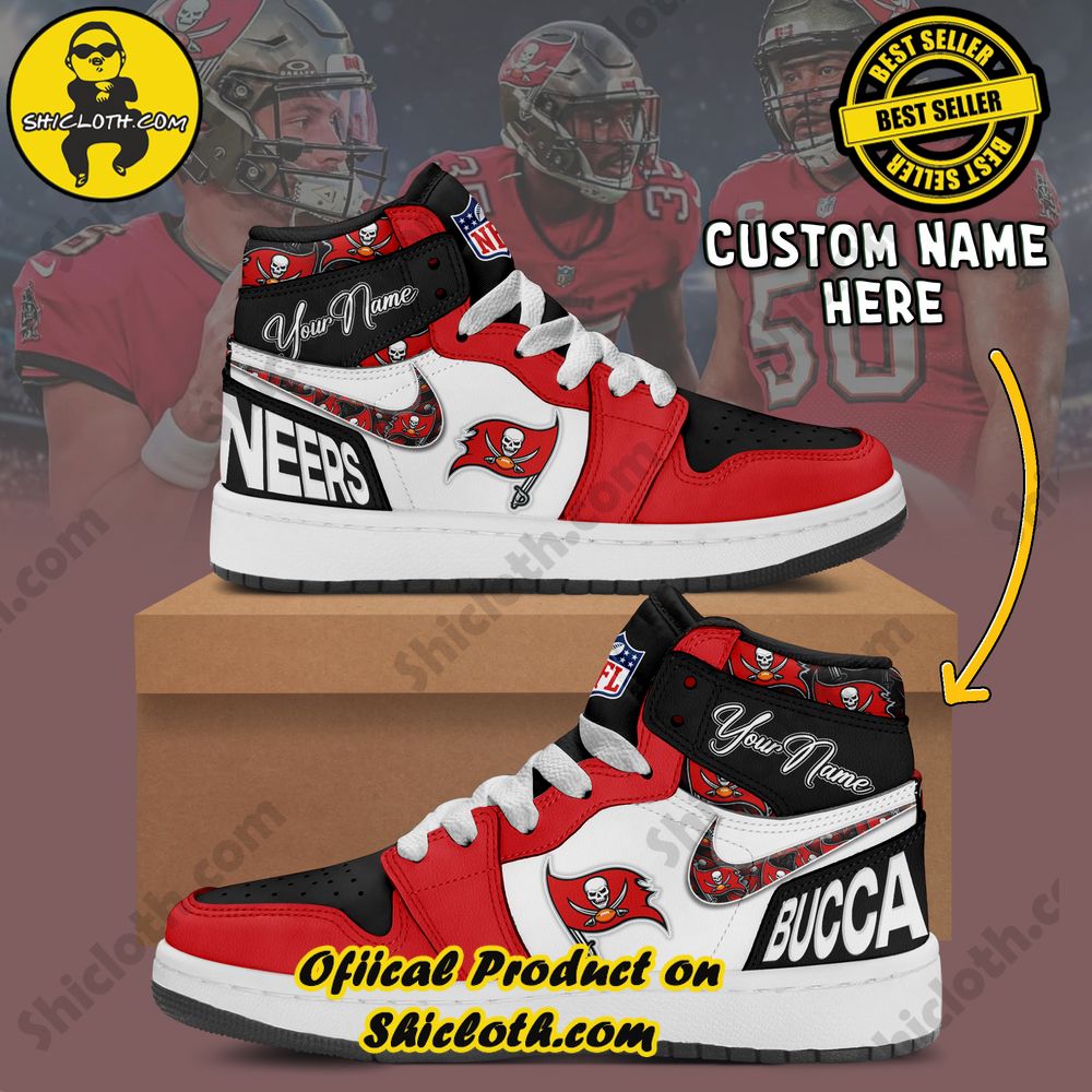 Step into Style: Unveiling the Timeless Elegance of Shiclothshop's Nike Air Jordan 1 Sneakers 44 Tampa Bay Buccaneers Fashion Casual Custom Name Nike Air Jordan 1 Sneakers
