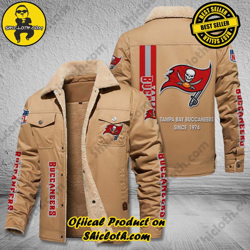 Tampa Bay Buccaneers NFL Fleece Leather Jacket 2 Tampa Bay Buccaneers NFL Fleece Leather Jacket - Image 2