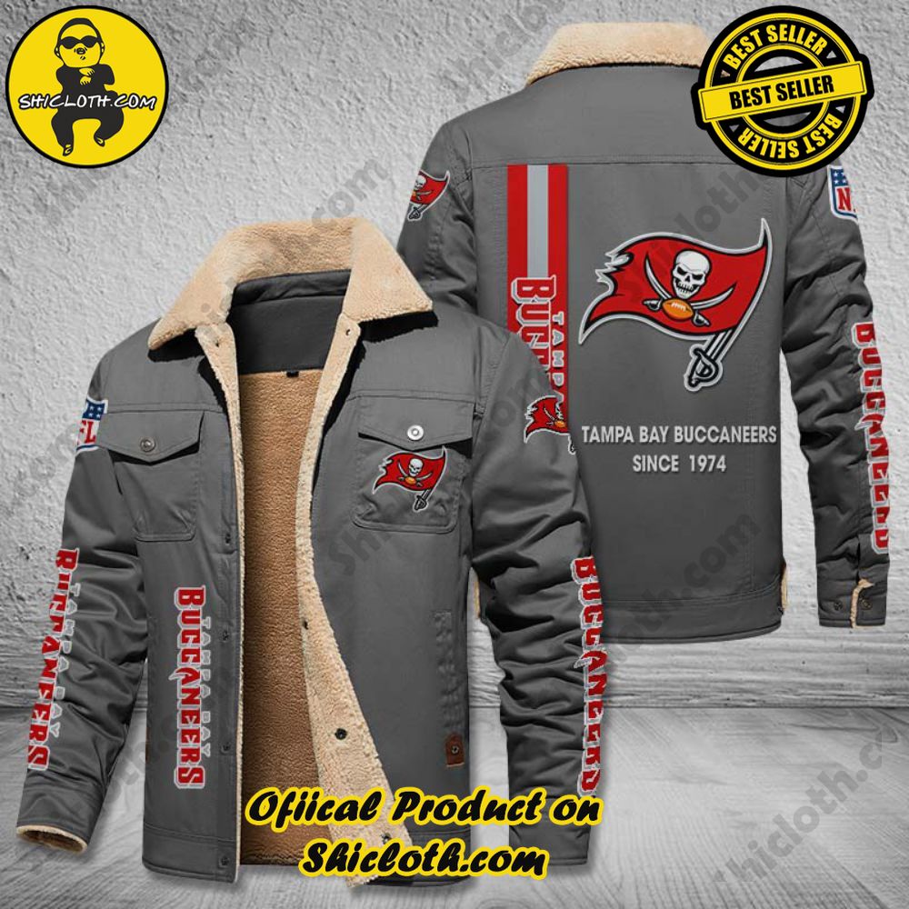Tampa Bay Buccaneers NFL Fleece Leather Jacket 3 Tampa Bay Buccaneers NFL Fleece Leather Jacket - Image 3