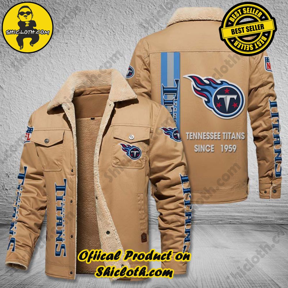 Tennessee Titans NFL Fleece Leather Jacket 2 Tennessee Titans NFL Fleece Leather Jacket - Image 2