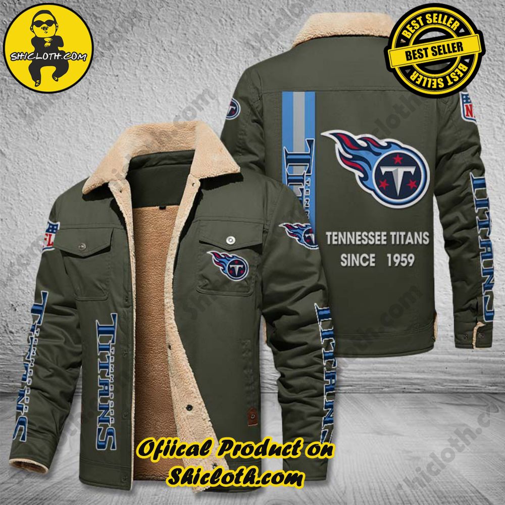 Tennessee Titans NFL Fleece Leather Jacket 5 Tennessee Titans NFL Fleece Leather Jacket - Image 5