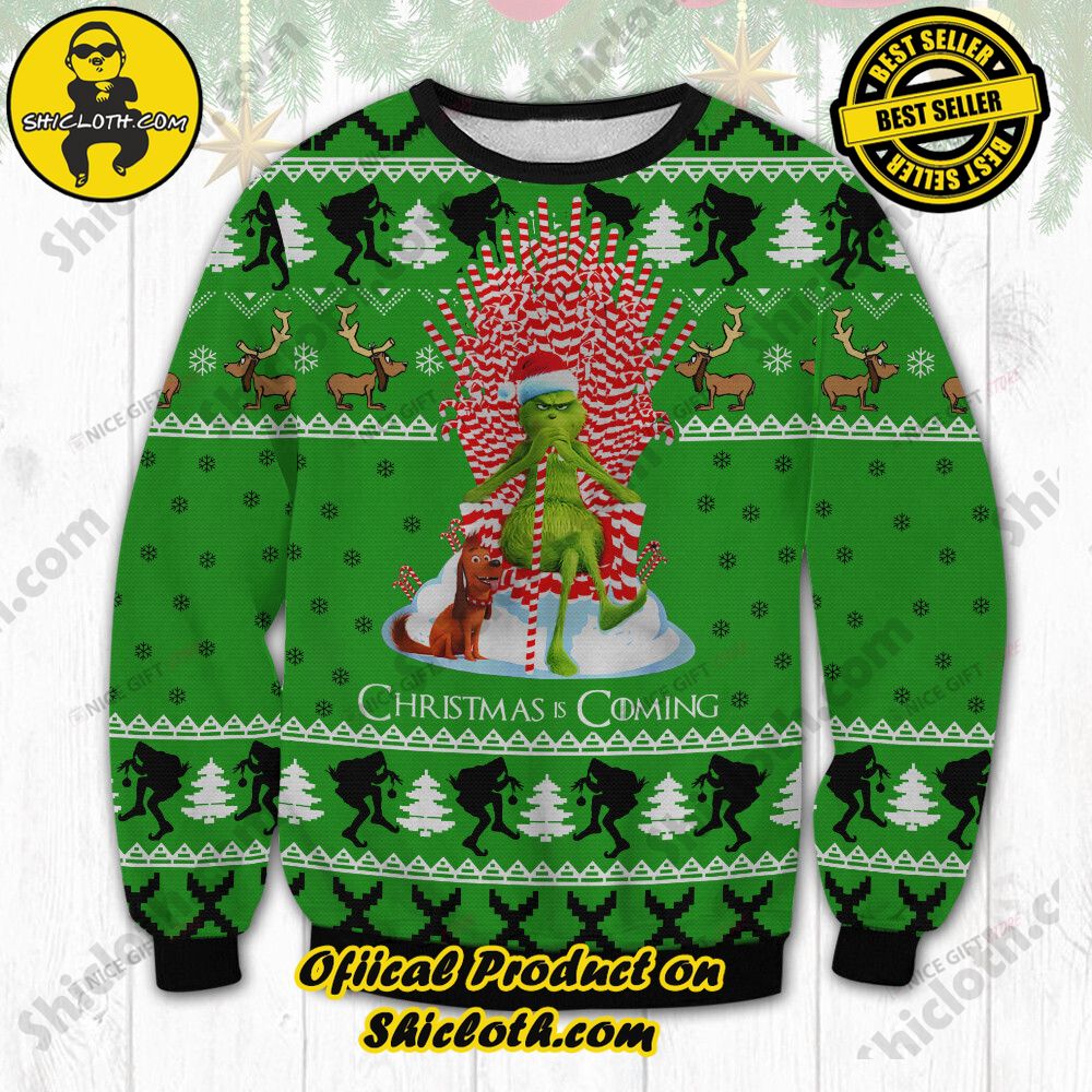 Hot Trending Wrap Up in Style: Shicloth's Enchanting Christmas Sweater Collection 85 The Grinch Christmas Is Coming Christmas Ugly Sweater