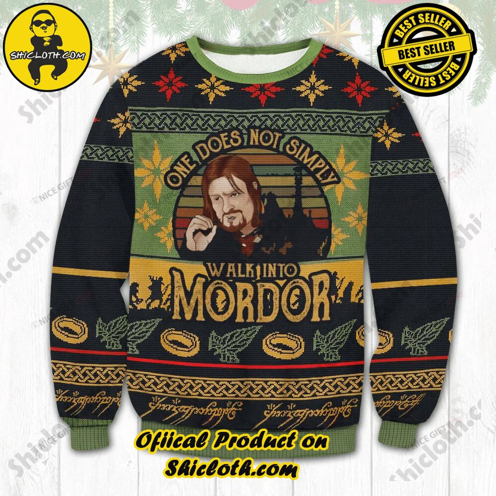 Hot Trending Wrap Up in Style: Shicloth's Enchanting Christmas Sweater Collection 86 The Lord Of The Rings One Does Not Simply Walk Into Mordor Christmas Ugly Sweater