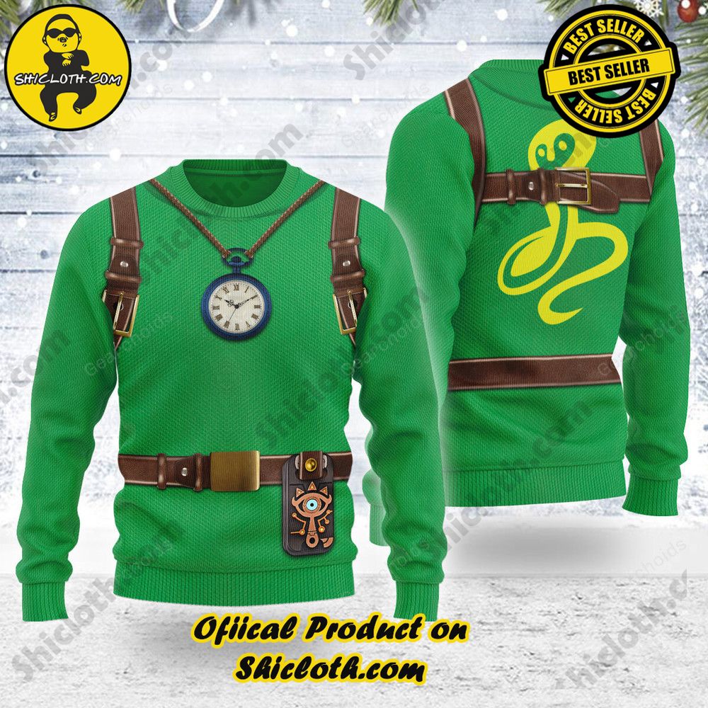 Wrap Up in Style: Shicloth's Enchanting Christmas Sweater Collection 137 Tingle Themed Costume Unisex Christmas Wool Sweater