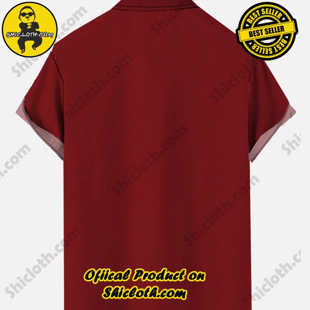 Vintage 1950s Linear Geometric Rhombus Pattern Printing Short Sleeve Shirt 2 Vintage 1950s Linear Geometric Rhombus Pattern Printing Short Sleeve Shirt - Image 2