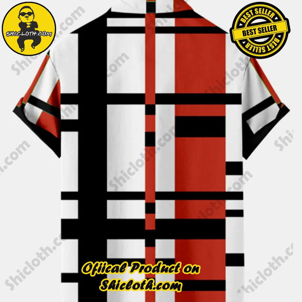 Vintage Red Black Stitching Short Sleeve Shirt 2 Vintage Red Black Stitching Short Sleeve Shirt - Image 2
