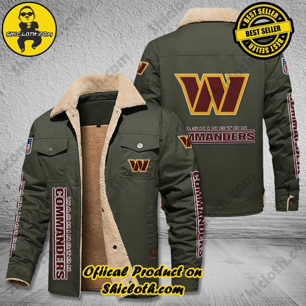 Washington Commanders NFL Fleece Leather Jacket 5 Washington Commanders NFL Fleece Leather Jacket - Image 5