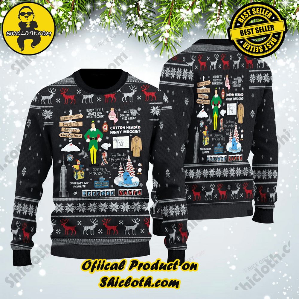 Best Seller Wrap Up in Style: Shicloth's Enchanting Christmas Sweater Collection 117 Welcome Santa Christmas Ugly Sweater