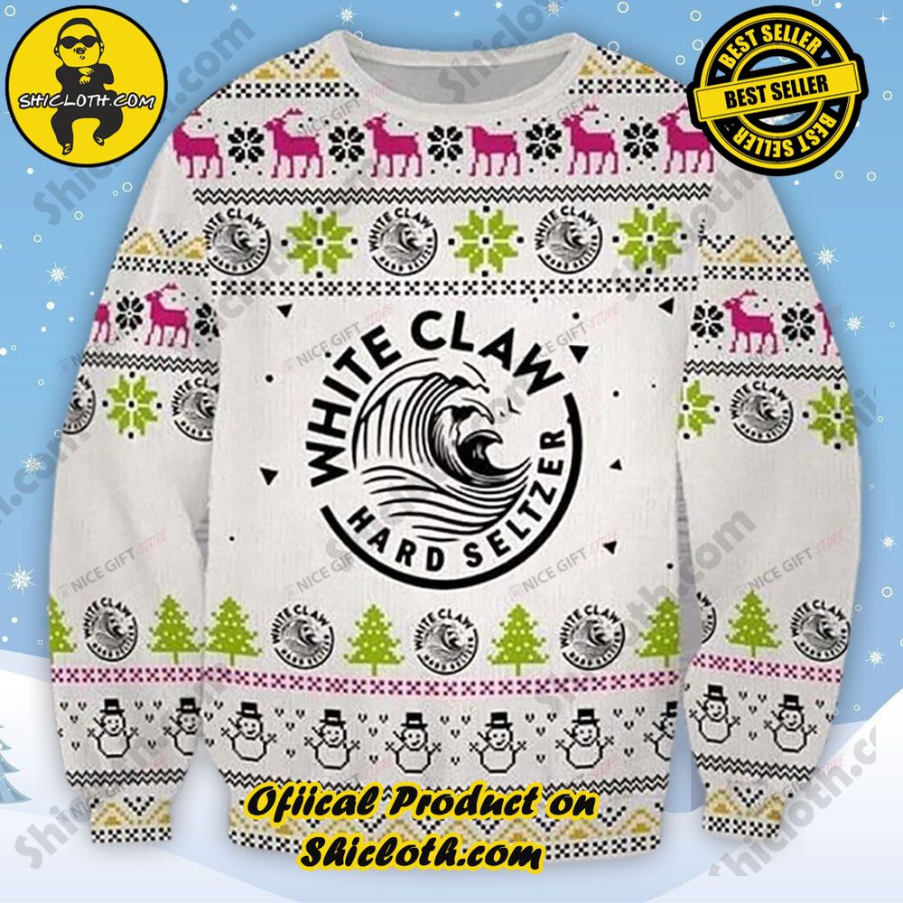 Hot Trending Wrap Up in Style: Shicloth's Enchanting Christmas Sweater Collection 99 White Claw Hard Seltzer Christmas Ugly Sweater