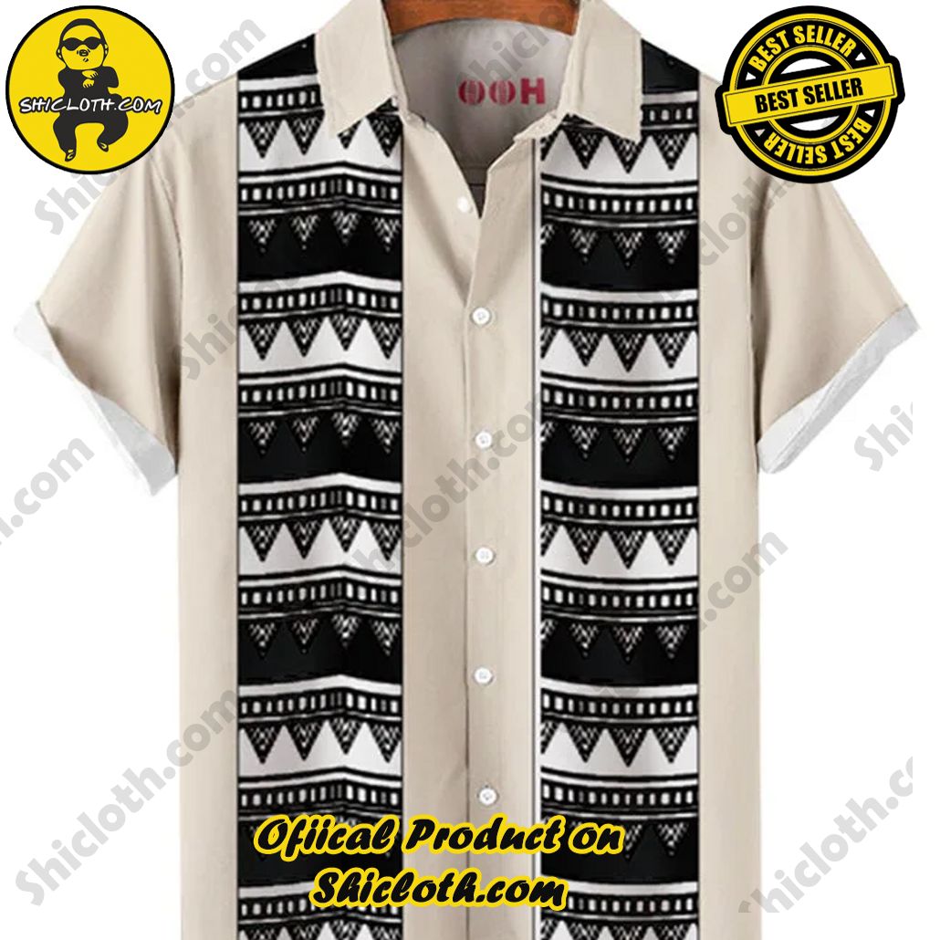 Sway into Summer Bliss with Shiclothshop's Tropical Elegance: The Hawaiian Shirt Collection 12 1960s Ethnic Style Stripe Men's Hawaiian Shirt And Short