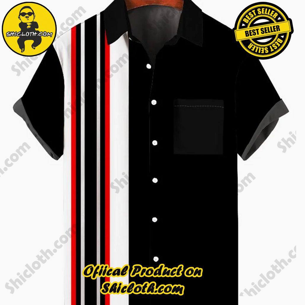 Shicloth's Tropical Elegance: Embrace Summer Vibes with Our Hawaiian Shirt and Shorts Set 3 1960s Shirt Stripe Patchwork Button Down Men's Short Sleeve Shirt