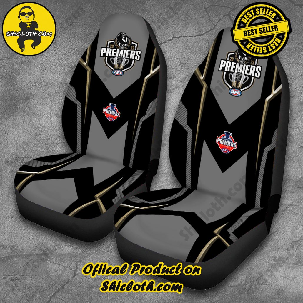 2023 AFL Premiers Collingwood FC 2PCS Car Seat Cover