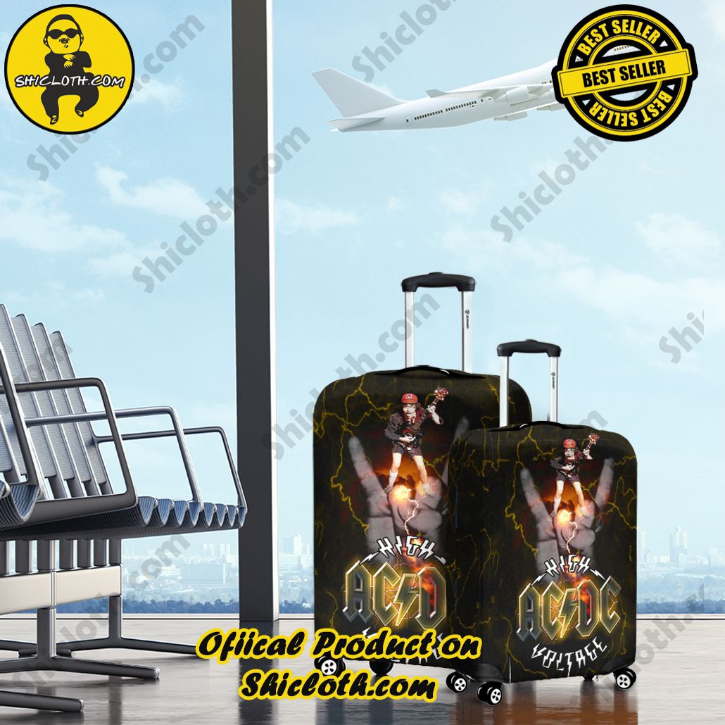 Shicloth Luggage Cover: Elevate Your Travel Style with Protection and Panache 3 AC/DC Band Luggage Cover Version 2