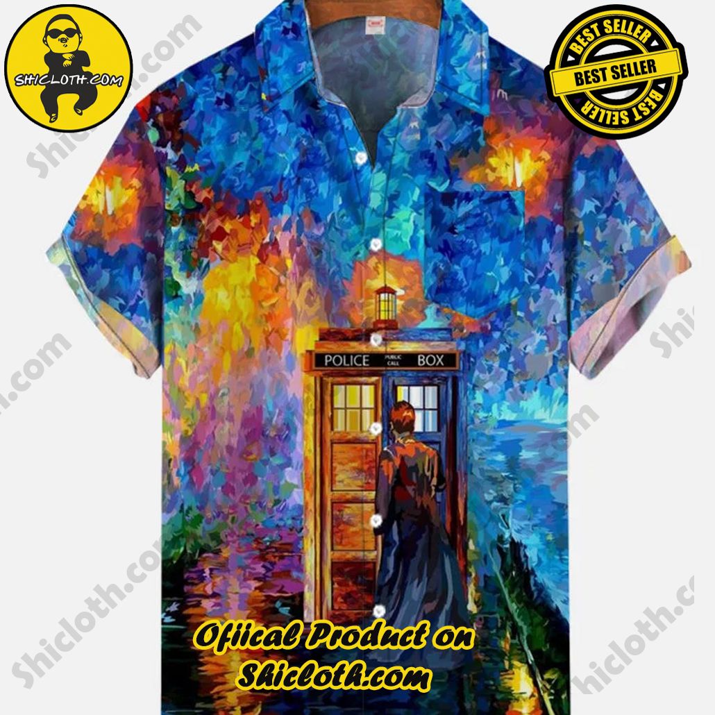 Bare the Breeze: Shiclothshop's Short Sleeve Shirts Unveiled 108 Artistic Abstract Oil Painting Starry Night And Time Travel Box Printing Breast Pocket Short Sleeve Shirt