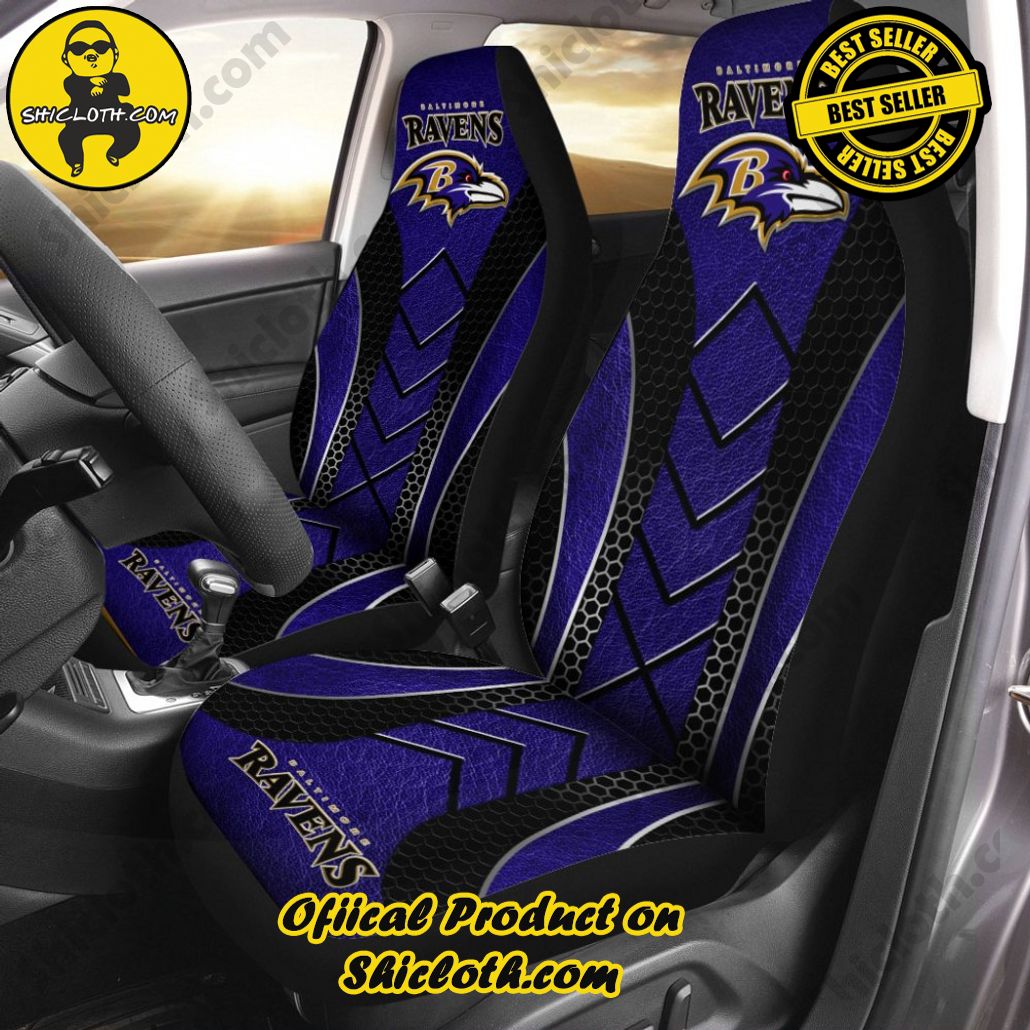 Baltimore Ravens 2PCS Car Seat Cover Baltimore Ravens 2PCS Car Seat Cover