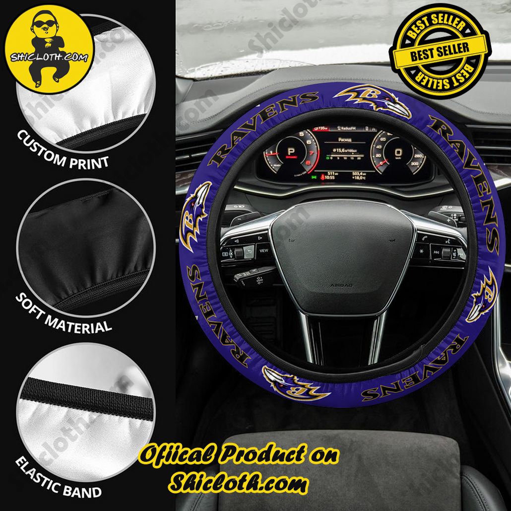 Baltimore Ravens Steering Wheel Cover Baltimore Ravens Steering Wheel Cover