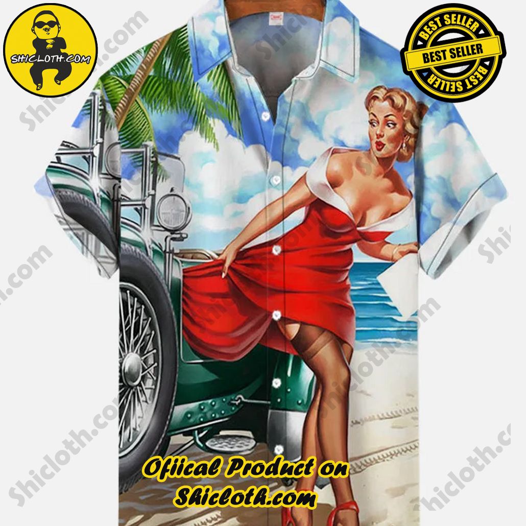 Bare the Breeze: Shiclothshop's Short Sleeve Shirts Unveiled 17 Beach, Beauty And Retro Car Hawaiian Printing Short Sleeve Shirt