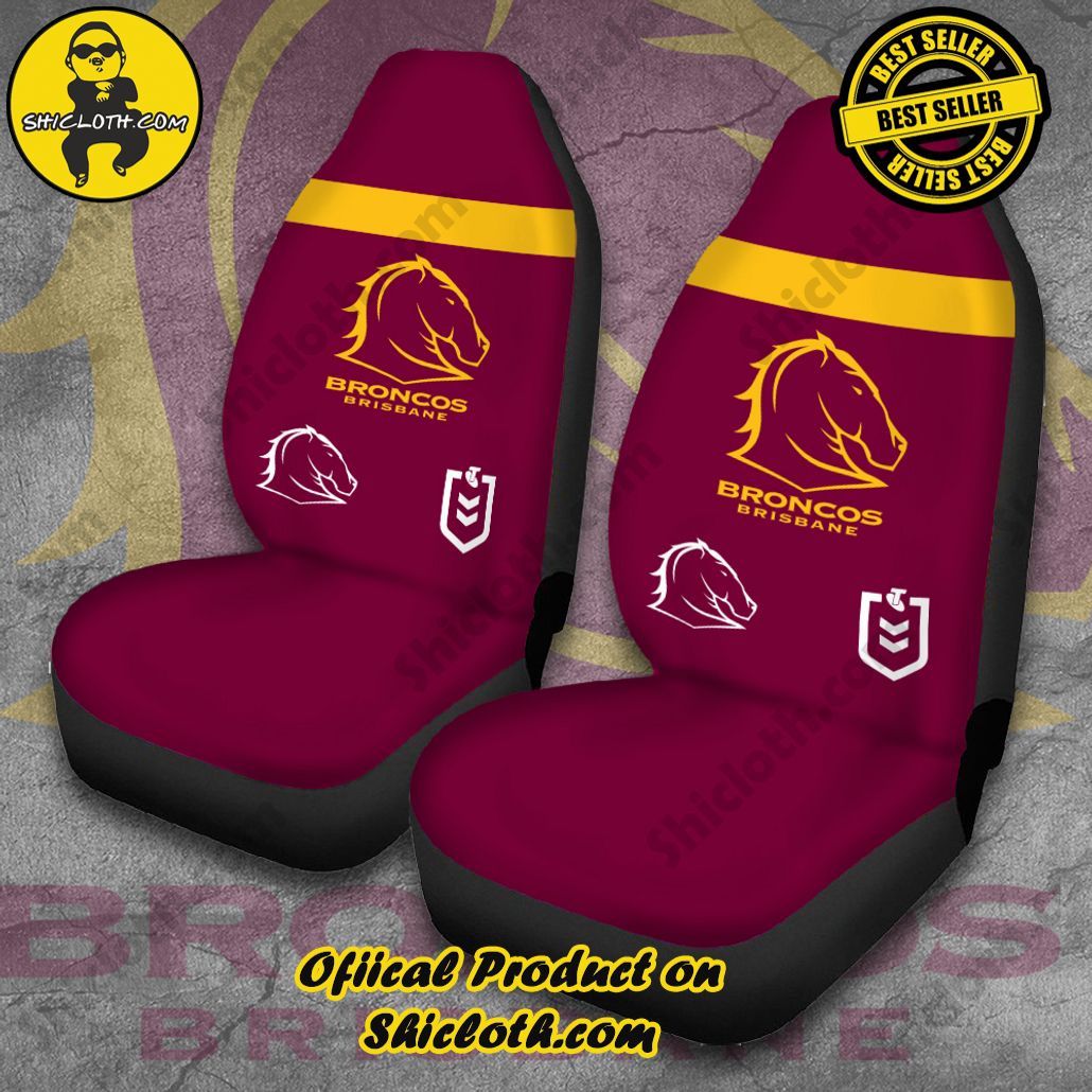 Brisbane Broncos 2PCS Car Seat Cover Version 1 Brisbane Broncos 2PCS Car Seat Cover Version 1