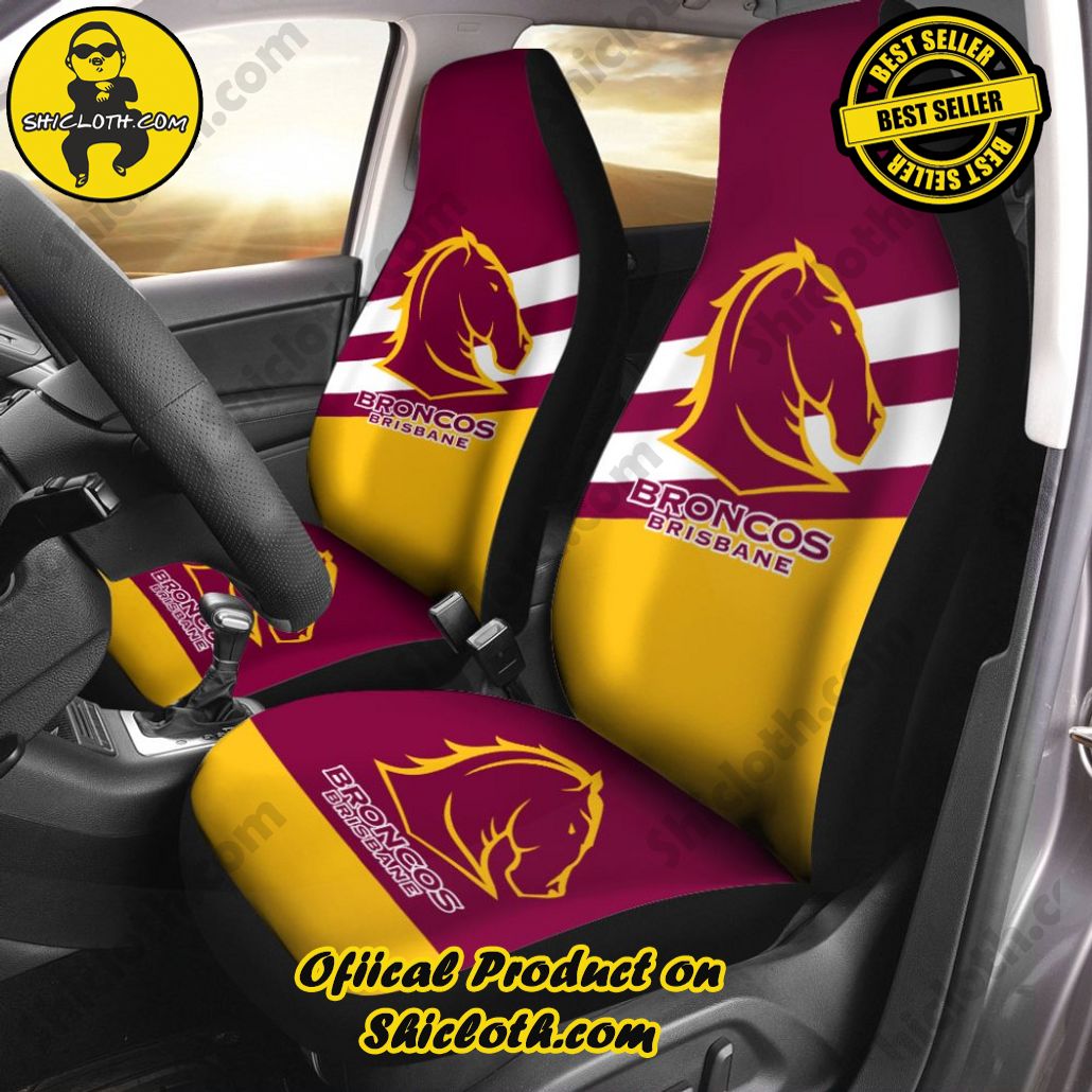 Brisbane Broncos 2PCS Car Seat Cover Version 3 Brisbane Broncos 2PCS Car Seat Cover Version 3