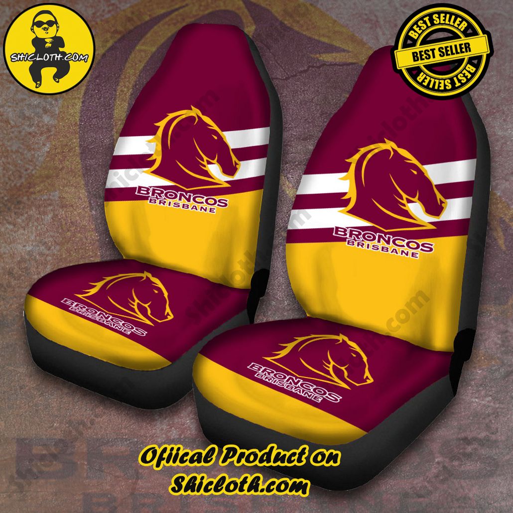 Brisbane Broncos 2PCS Car Seat Cover Version 3 Brisbane Broncos 2PCS Car Seat Cover Version 3