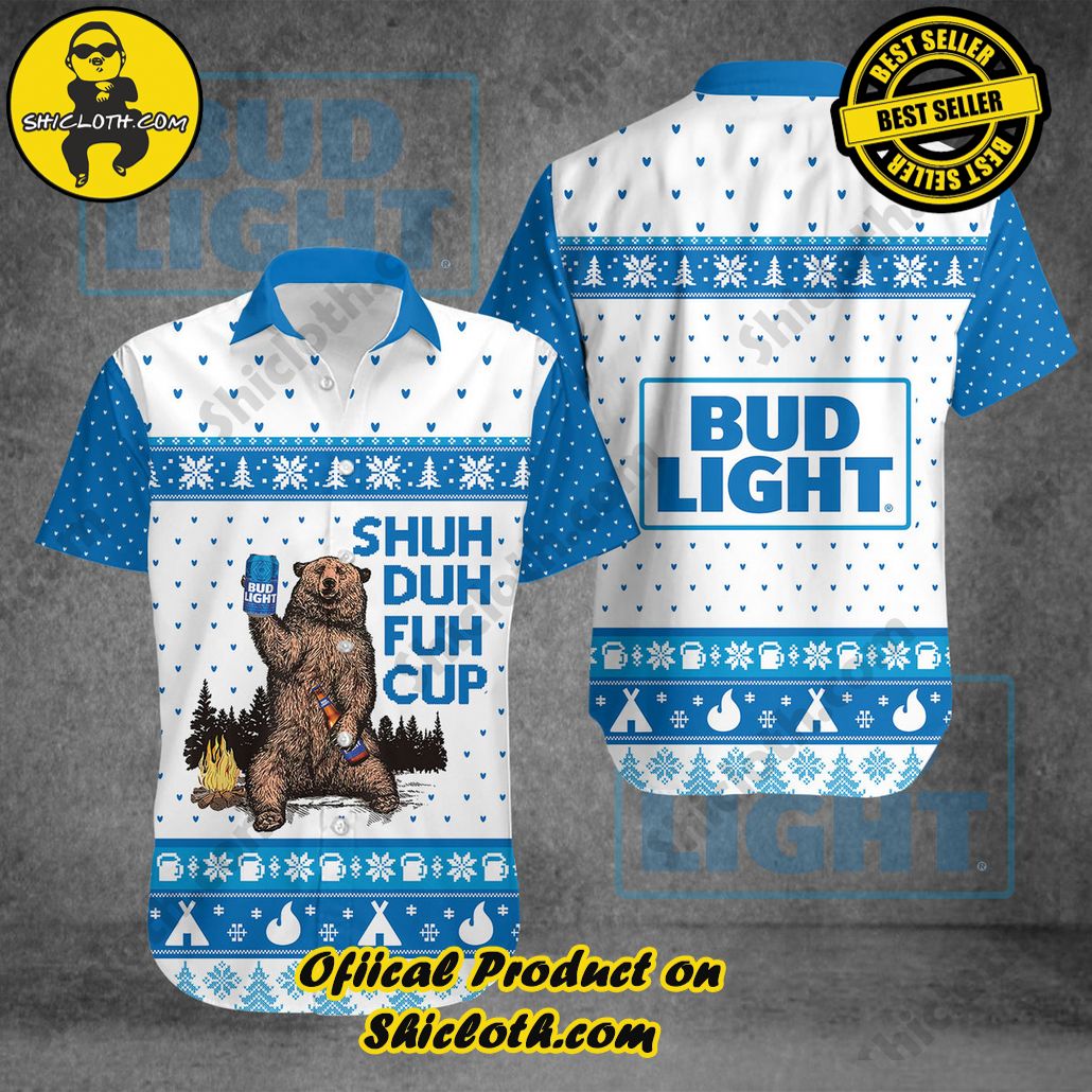 Stay Cool and Stylish: Shicloth's Tropical Button Shirt Collection 5 Bud Light Bear Funny Hawaiian Shirt