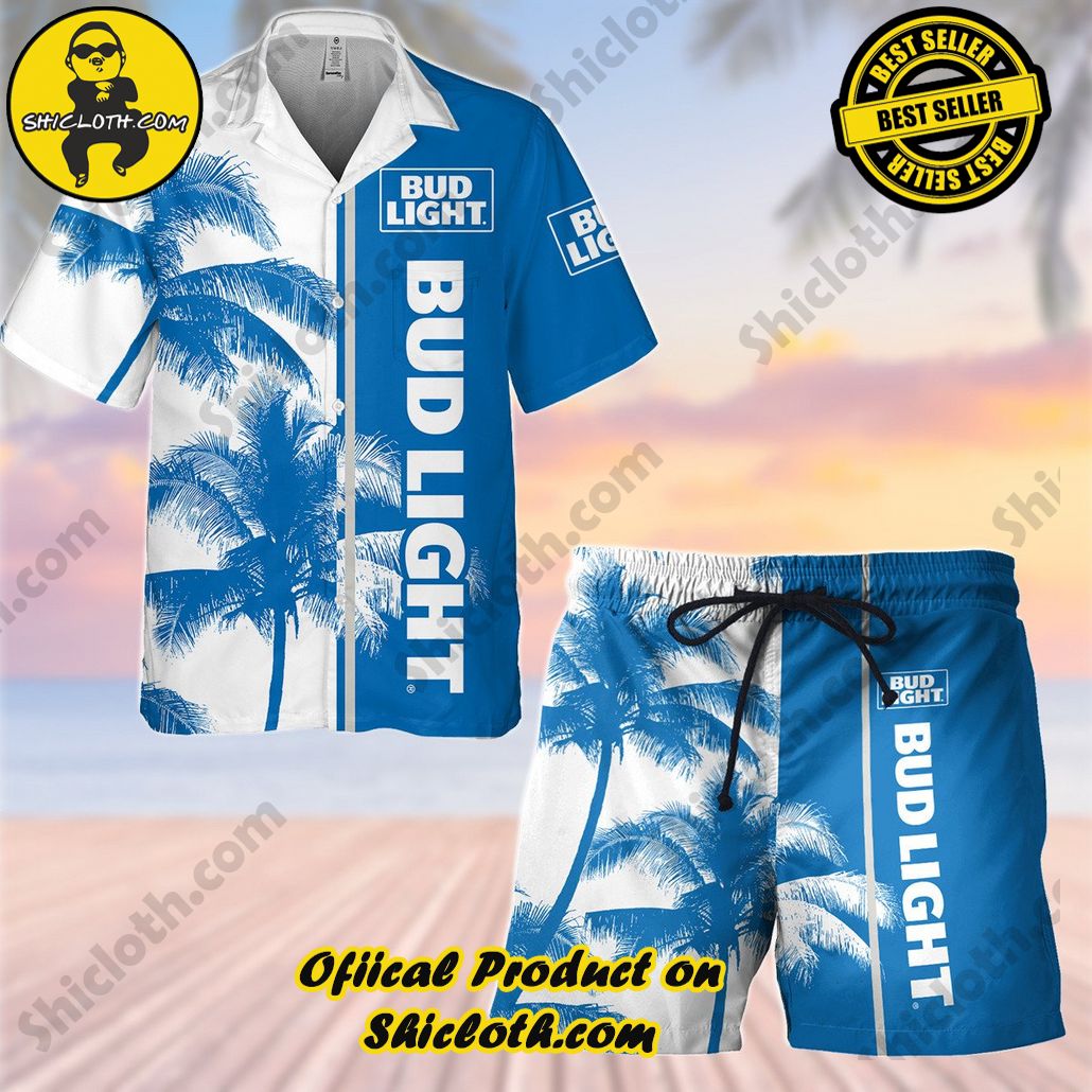 Stay Cool and Stylish: Shicloth's Tropical Button Shirt Collection 7 Bud Light Hawaiian Shirt Version 2