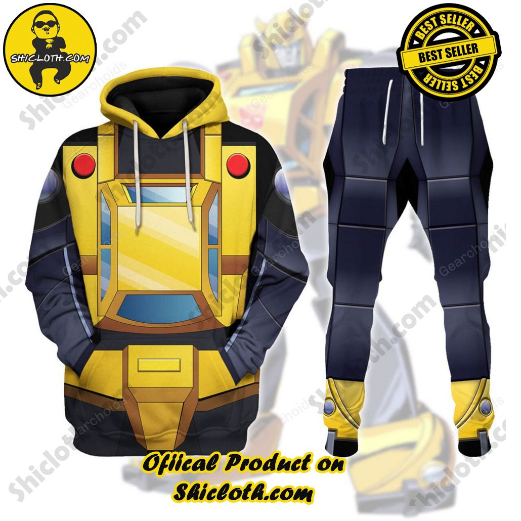 Transform Your Style: Shiclothshop's Futuristic Elegance in the Transformers Outfit Costume Collection 6 Bumblebee Costume Cosplay Hoodie Tracksuit