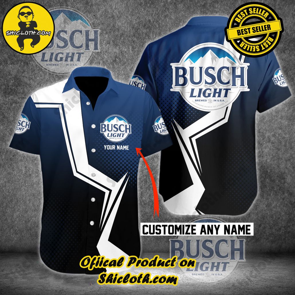 Stay Cool and Stylish: Shicloth's Tropical Button Shirt Collection 16 Busch Light Personalized Button Shirt