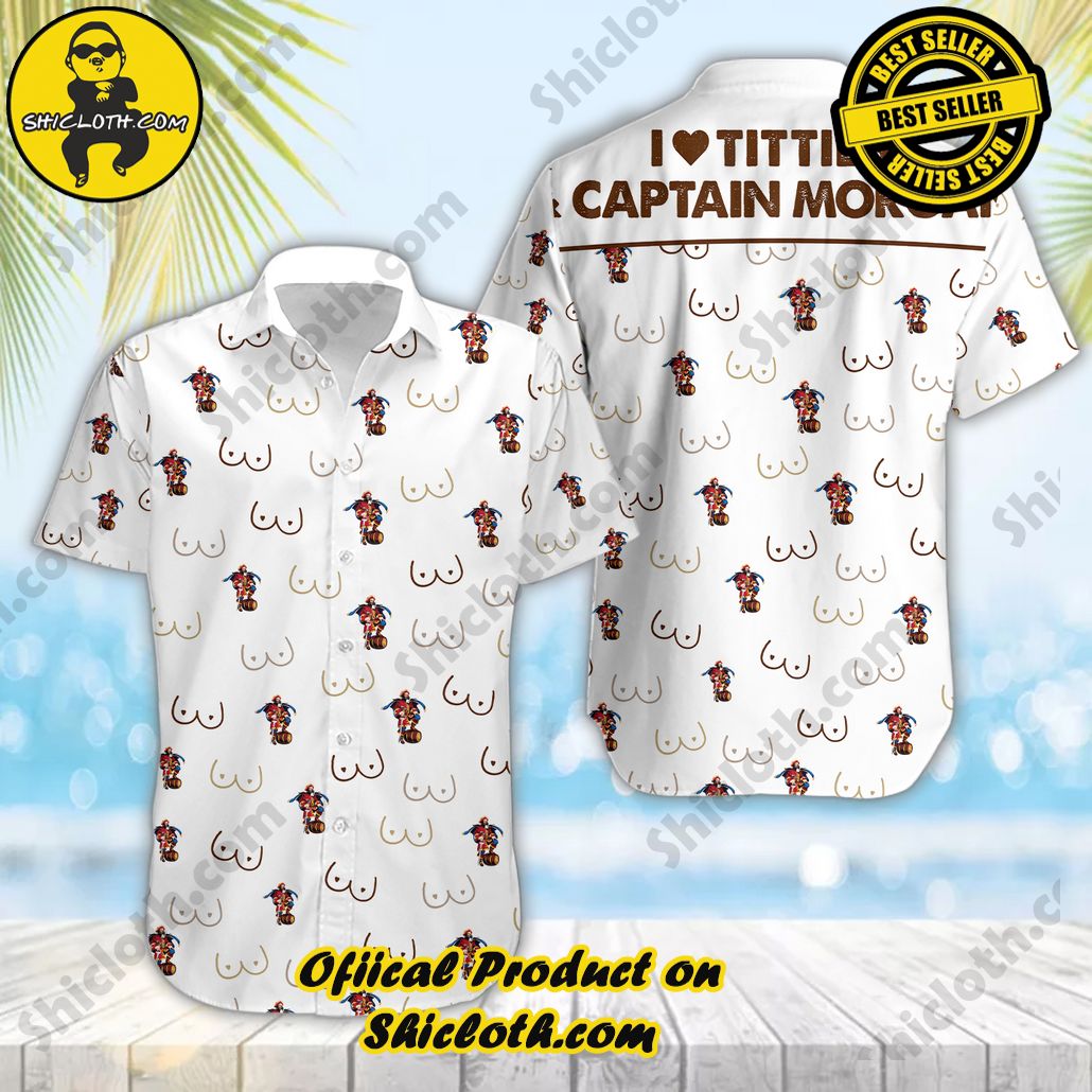 Experience Paradise: Shicloth's Tropical Flower Hawaiian Shorts 6 Captain Morgan And Titties Button Shirt