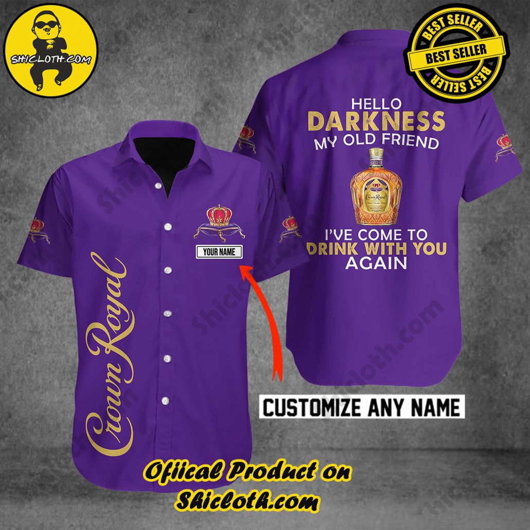 Stay Cool and Stylish: Shicloth's Tropical Button Shirt Collection 25 Crown Royal Hello Darkness my Old Friend Personalized Button Shirt