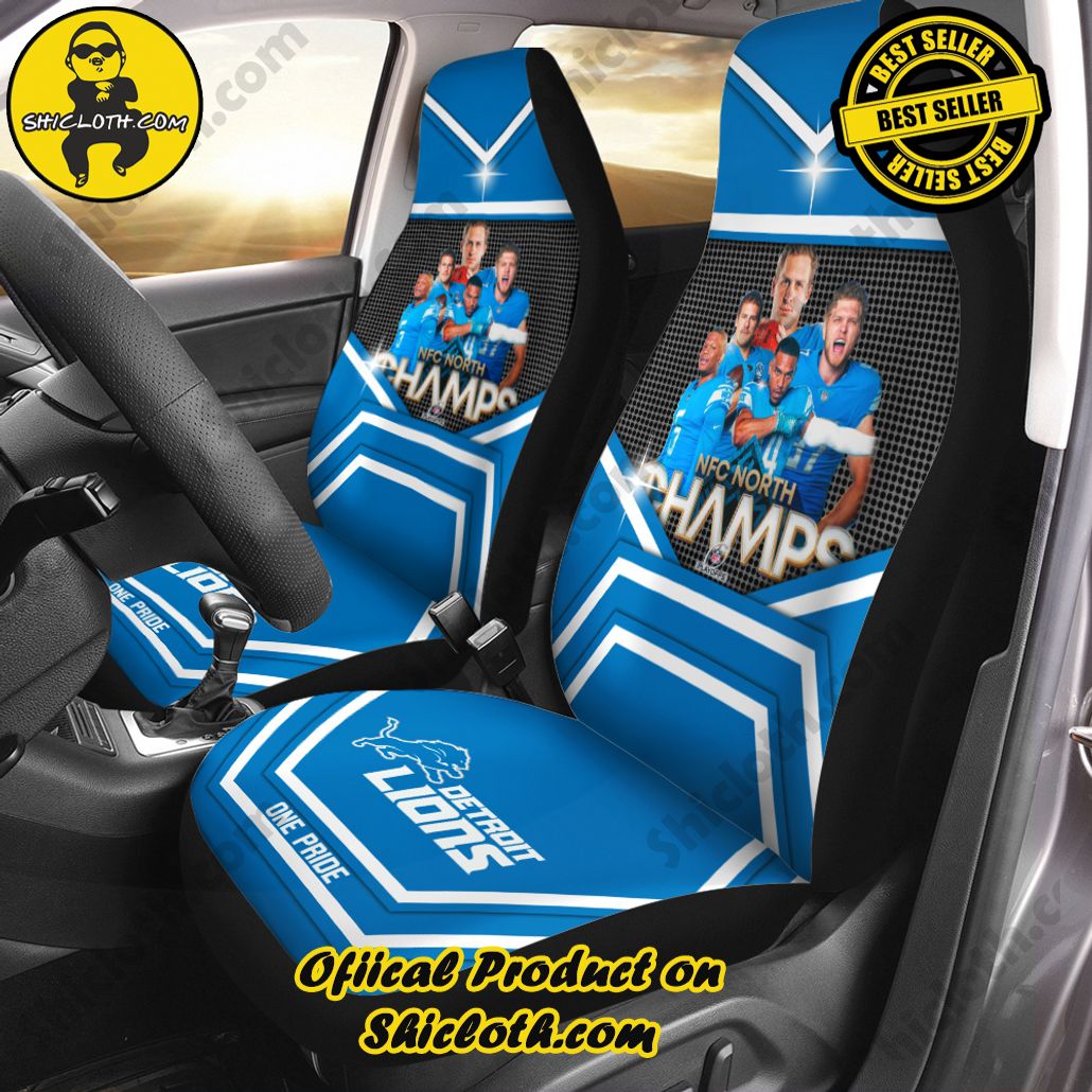 Detroit Lions 2PCS Car Seat Cover Version 2 Detroit Lions 2PCS Car Seat Cover Version 2
