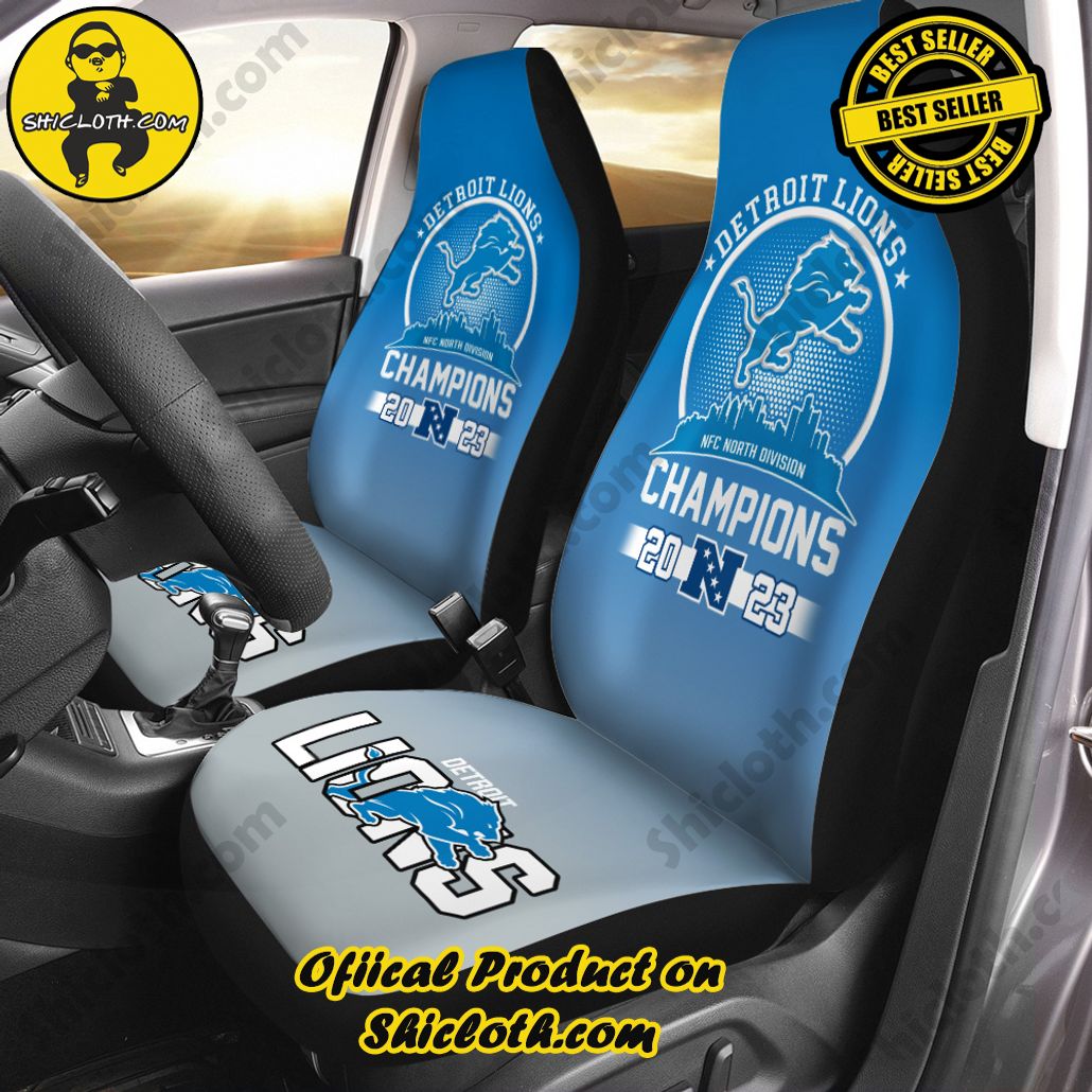 Detroit Lions 2PCS Car Seat Cover Version 3 Detroit Lions 2PCS Car Seat Cover Version 3