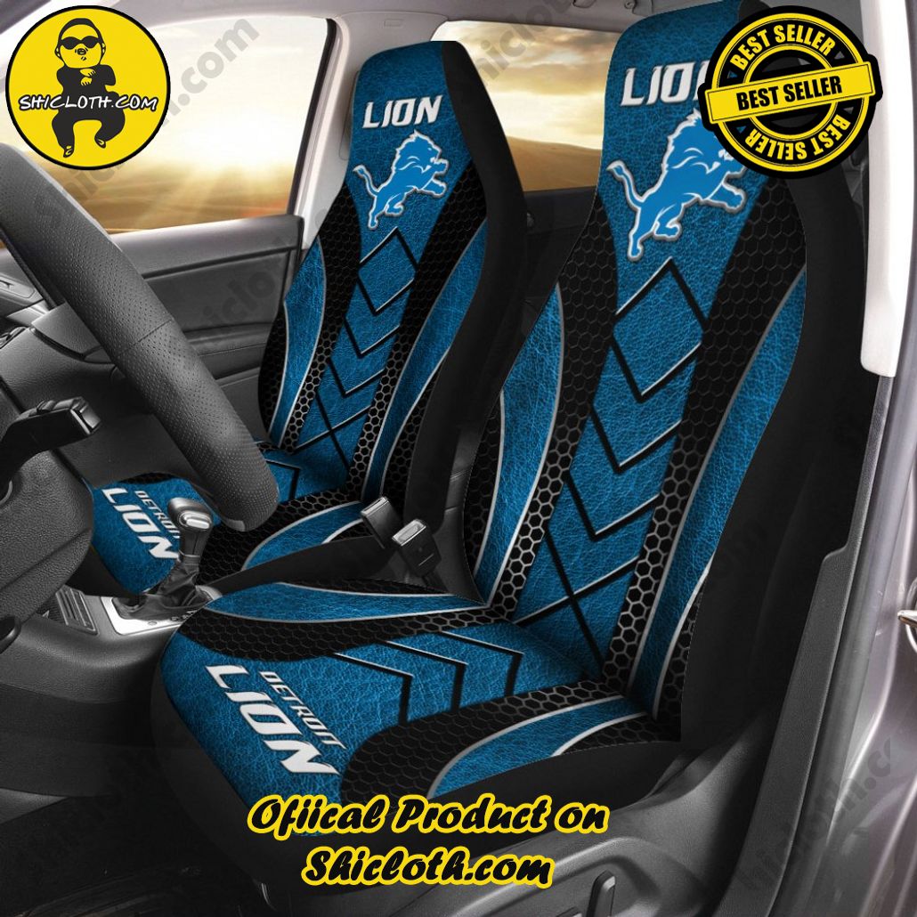 Detroit Lions 2PCS Car Seat Cover Version 4 Detroit Lions 2PCS Car Seat Cover Version 4
