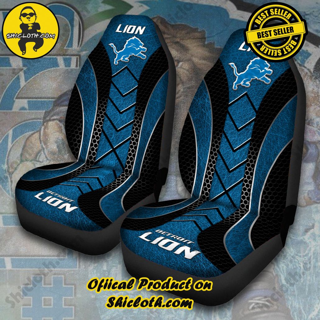Detroit Lions 2PCS Car Seat Cover Version 4 Detroit Lions 2PCS Car Seat Cover Version 4