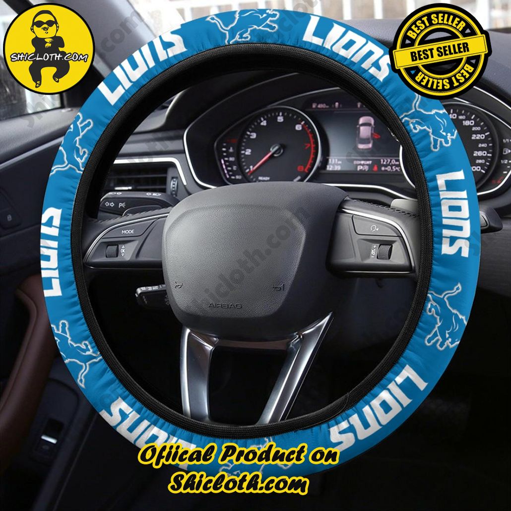 Enhance Your Drive: Introducing Shiclothshop's Steering Wheel Cover 5 Detroit Lions Steering Wheel Cover