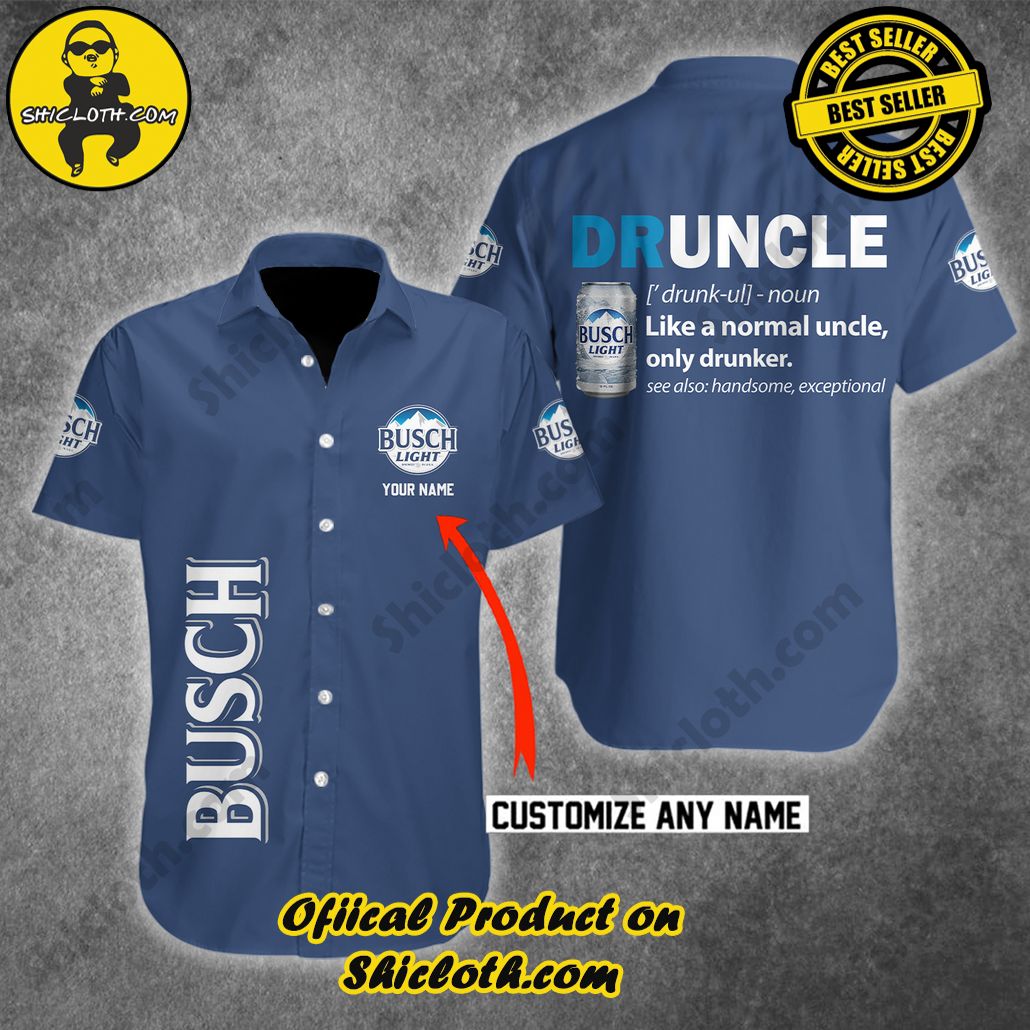 Experience Paradise: Shicloth's Tropical Flower Hawaiian Shorts 11 Druncle Busch Light Personalized Button Shirt
