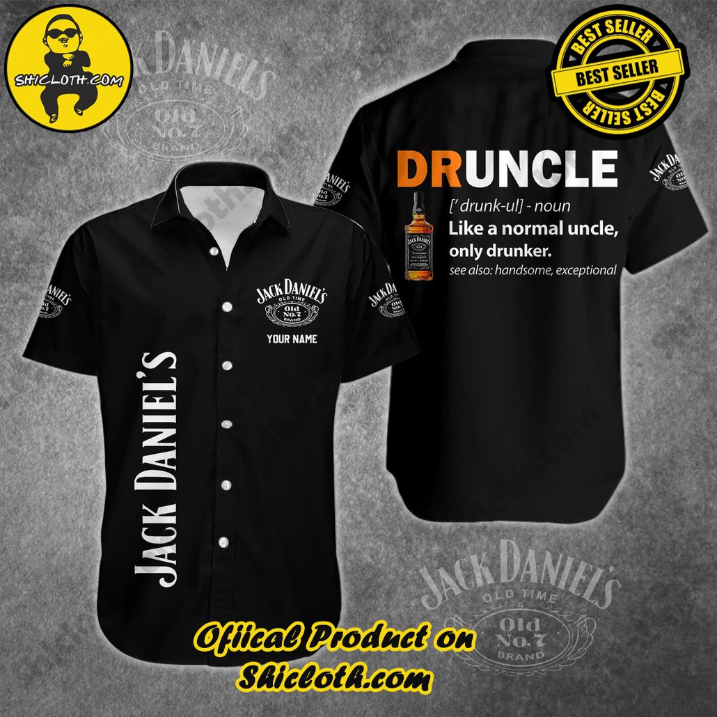 Experience Paradise: Shicloth's Tropical Flower Hawaiian Shorts 13 Druncle Jack Daniels Personalized Button Shirt