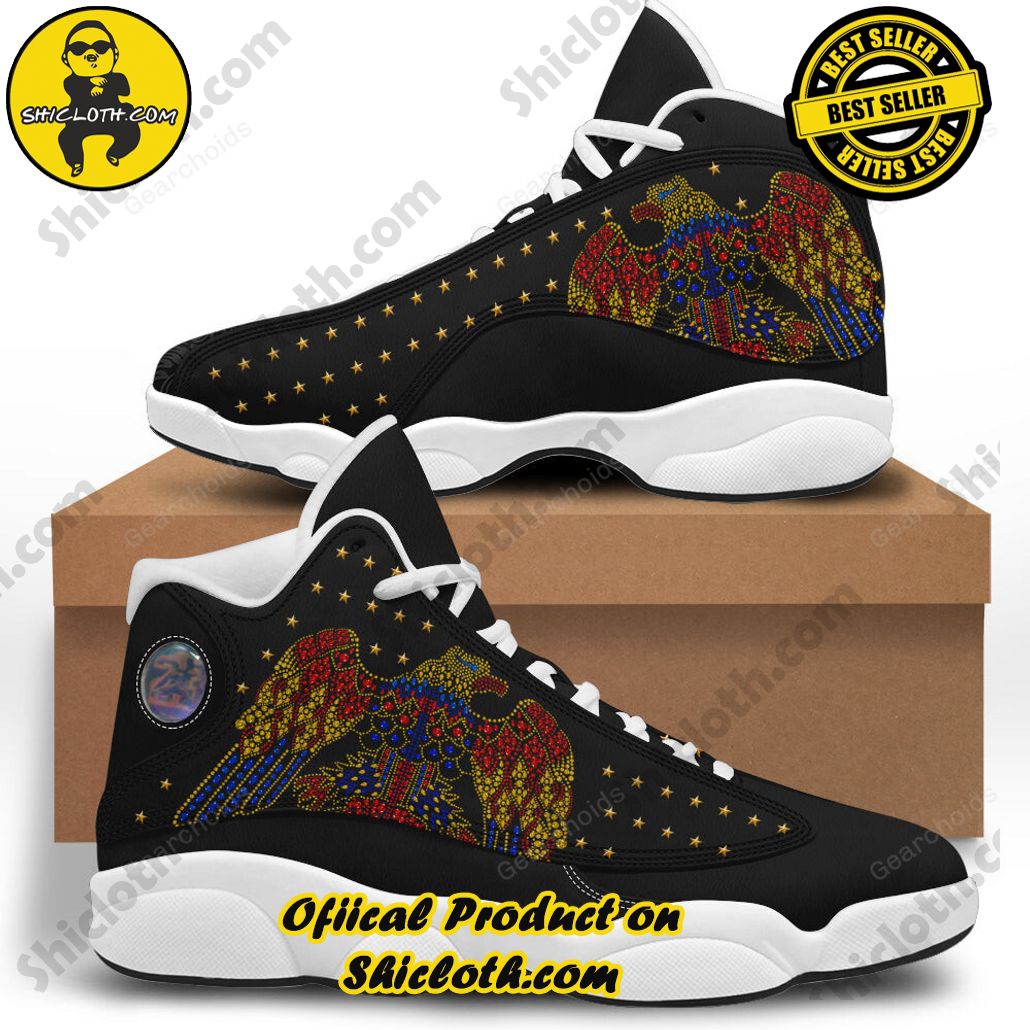 Step into Iconic Elegance: Shiclothshop's Air Jordan 13 Shoes Collection 3 Elvis Aloha Eagle Unisex Air Jordan 13 Shoes Black