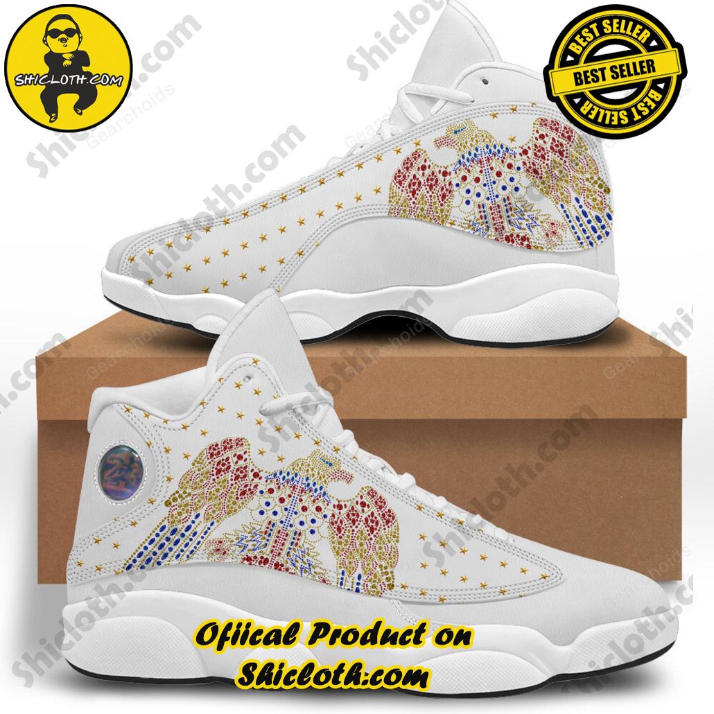 Step into Iconic Elegance: Shiclothshop's Air Jordan 13 Shoes Collection 5 Elvis Aloha Unisex Air Jordan 13 Shoes White