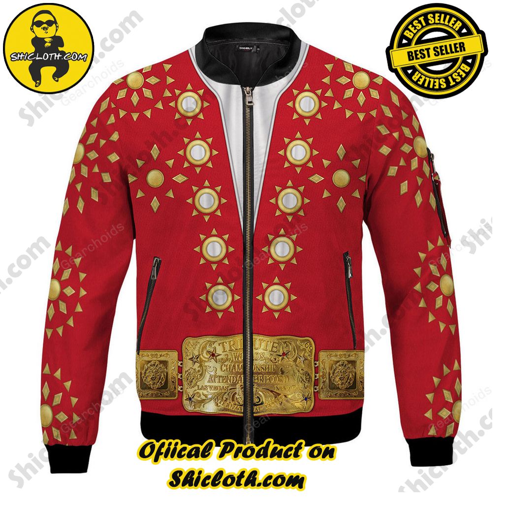 Bomber Elegance: Unveiling Shiclothshop's Timeless Jacket Marvel 2 Elvis Burning Love Bomber Jacket