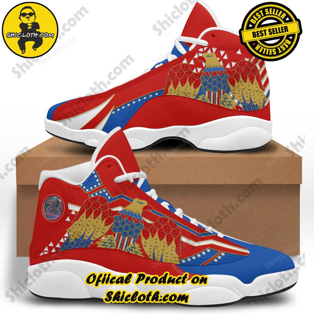 Step into Iconic Elegance: Shiclothshop's Air Jordan 13 Shoes Collection 9 Elvis Eagle Red Unisex Air Jordan 13 Shoes White